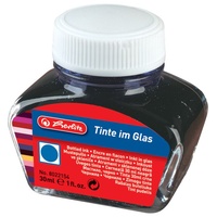 Herlitz 8022154 Tinte im Glas, 30 ml, königsblau