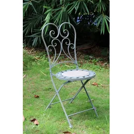 acamp® Provence Klappstuhl 20 x 104 x 43 cm grau 2 St.