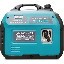 Könner & Söhnen LPG/Benzin-Inverter-Generator KS 3100iG S von Könner & Söhnen. Notstromaggregat 3100 W, Schuko-Steckdose 230 V, 2 USB-Anschlüsse, LED-Anzeige, ECO-Modus, Kupferwicklungen, stromerzeuger EURO V.
