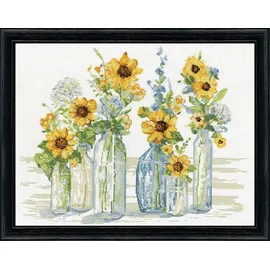 Design Works Crafts Kreuzstich Stickpackung Sonnenblumenspektakel, Zählmuster