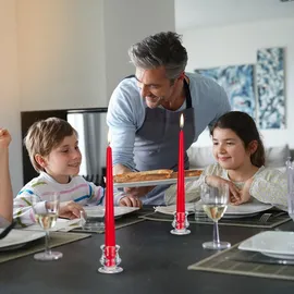 Relaxdays Stabkerzenhalter Glas 6er Set, transparent