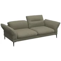 flexlux 2,5-Sitzer Salino, Funktionssofa, Relaxsofa, Sofa mit Arm- und Kopfteil-Verstellungen, Kaltschaum & Stahl-Wellen grün
