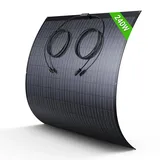 BATENORY 240W Solarpanel Flexibel Monokristallines Solarpanel, 240W Solarmodul mit 3 m Solarkabel, 6-Loch-Montage IP67 Wasserdicht 21V/11A Solarpanel für Balkonkraftwerk, Wohnmobil, Camping,0% MwSt