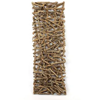 Dekoleidenschaft Deko-Objekt Rustikal aus Rattan & Holz, Raumteiler, Paravent, Skulptur