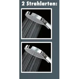 Primaster Handbrause 2 Strahlarten Water Drop chrom-weiß wassersparend