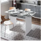 ArizonaShopping Klappbarer Beistelltisch TAVOLO – Betongraues Melamin – 120 x 35/70 x 75/77 cm - Grau