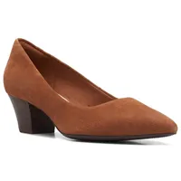 Clarks Damen Teresa Step Pumps, Dunkelbraunes Wildleder, 43 EU - 43 EU