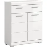 INOSIGN Unterschrank INOSIGN "SIENA, Breite 74cm, 2 Tür, 1 Schubkasten, 2 Fächer, MDF-Front", weiß (weiß nb, weiß hochglanz mdf tz), B:74cm H:88cm T:31cm, FSC-zertifizierter Holzwerkstoff, Schränke, Unterschrank, in verschiedenen Farben erhältlich, Badmöbel,