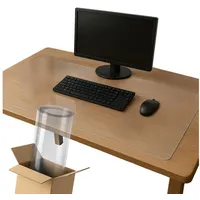 Tulup Schreibtischunterlage Transparente Schreibtischmatte,Tischmatte PVC,Schreibtisch Schutzfolie 90 cm x 55 cm