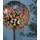Dehner Kugelleuchte Metall/Kunststoff Ø 16 cm H 120 cm Solar Silber/Kupfer