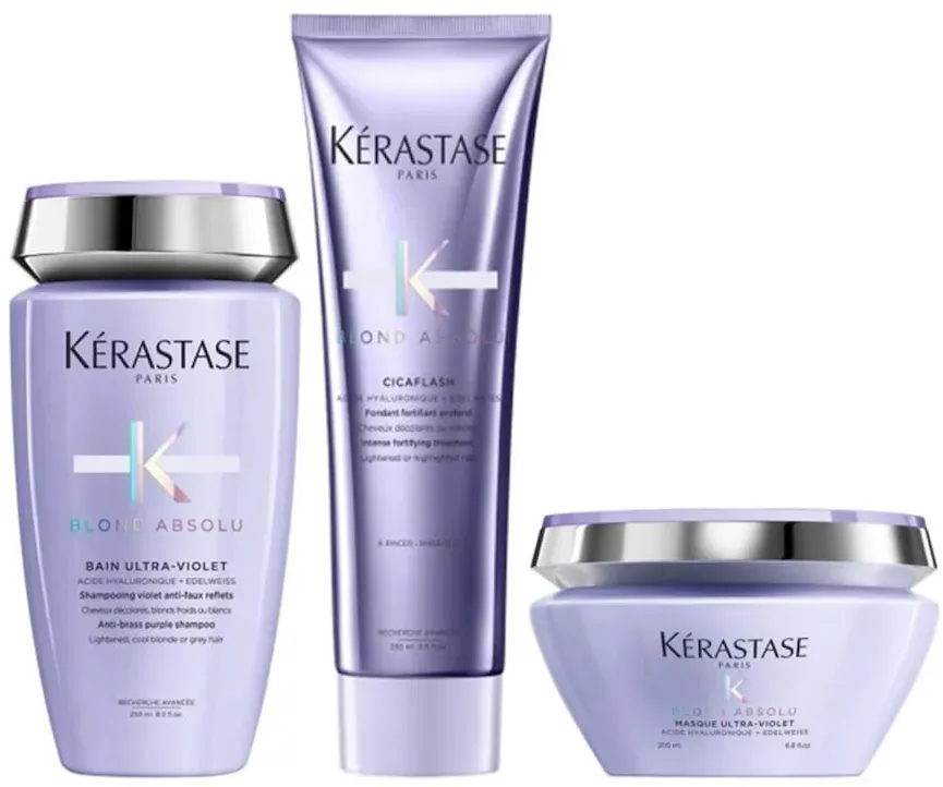 Kérastase Blond Absolu Set UV Masque (Ultra-Violet/ Spülung / Masque UV)* Haarpflegesets 0,7 l Damen 