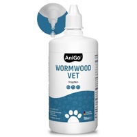 AniGo Wurm-Kraut Liquid Tropfen flüssig XL 110ml, Wurmkur sekundierend für alle Haustiere, Hund, Katze, natürliche Rezeptur, Wurmmittel sekundierend, kein Anthelminthikum