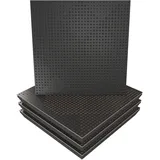 4er-Pack – Schallabsorptions-Diffusions-Akustikpaneel | 50x50x5cm | Absorption – Diffusion – Reflexion – Schalldämmung | Dekorative Akustiklösung | Farbe: [x4 WILDS | Schwarz]