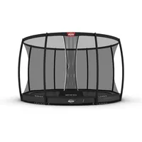 Berg Toys BERG Trampolin Rund 430 cm InGround Grau + Sicherheitsnetz DLX XL