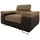 Mirjan24 Sessel Torezio Textil 134 x 90 x 102 cm Braun mit einstellbaren Kopfstützen