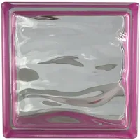 Fuchs Design Glasbaustein 19 cm x 19 cm x 8 cm lila