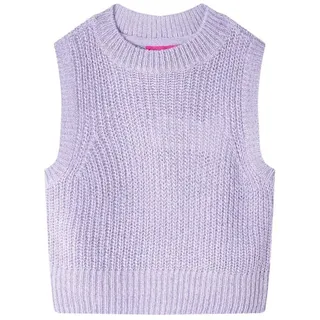vidaXL Kinder-Pulloverweste Gestrickt Helllila 128