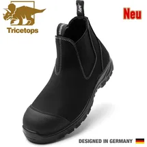 Tricetops Sicherheitsschuhe S3 Stahlkapp SRC Wasserdicht Damen Arbeitsschuhe Chelsea Boot Gr.44 - 44
