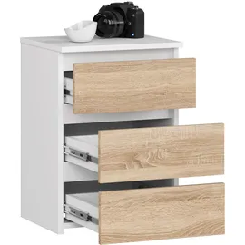 Akord Nachtschrank CL-3 40 x 35 x 57 cm Weiß