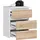 Akord Nachtschrank CL-3 40 x 35 x 57 cm Weiß