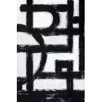 PLACES OF STYLE Leinwandbild »Abstrakte Kunst«, schwarz-weiß