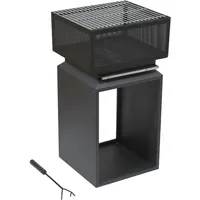 Cattara, Feuerschale, CUBE Feuerschale mit 74 cm Rost