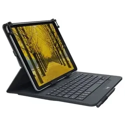 Logitech Universal Folio Wireless Keyboard Case für 9" bis 10" Tablets - Bluetooth 3.0 - Schwarz 920-008336