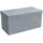 Intirilife Sitzbank 78x38x38 cm in ALASKA GRAU - Sitzwürfel mit Stauraum und Deckel aus Stoff in Leinen Optik