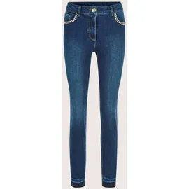 Madeleine Slim Fit Jeans mit Kettendetails in darkblue | Gr.: 22