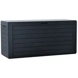 PROSPERPLAST Auflagenbox »Woodebox«, BxHxL: 438 x 550 x 1160 mm, witterungs- und frostbeständig - grau