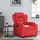 vidaXL Massagesessel mit verstellbarer Rückenlehne Kunstleder 94,5 x 100 x 0 cm Rot mit Fernbedienung