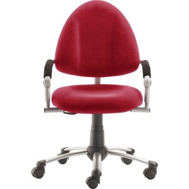 Mayer Sitzmöbel Bürostuhl »Kinder- und Jugenddrehstuhl myFREAKY«, Velours in Lederoptik-Mischgewebe, rot