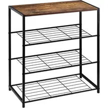 Woltu Schuhregal 63 x 63 x 30 cm schwarz / schwarz