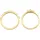 Elli Ring-Set Solitär Eternity Zirkonia Verlobung Set 925 Silber, Ring Set goldfarben 54