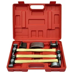 vidaXL 7-tlg. Karosserie-Ausbeulset Ausbeulhammer Dellen-Reparatur-Set