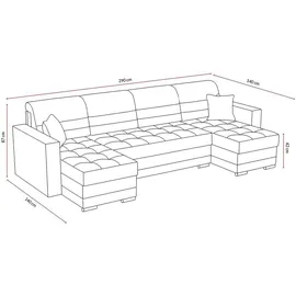 habitat garten Eckcouch 5-Sitzer Dunkelgrau/Hellgrau