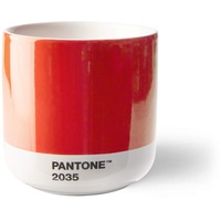 Pantone doppelwandiger Porzellan-Thermobecher Cortado, ohne Henkel, 190ml, 2035, Red 2035