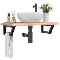 vidaXL Waschbeckenregal Wandmontage 0 x 0 x 0 cm Braun/Schwarz
