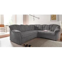 DOMO collection Ecksofa »Papenburg B/T/H: 242/190/84 cm L-Form« wahlweise mit Bettfunktion, Langer Schenkel links oder rechts, grau