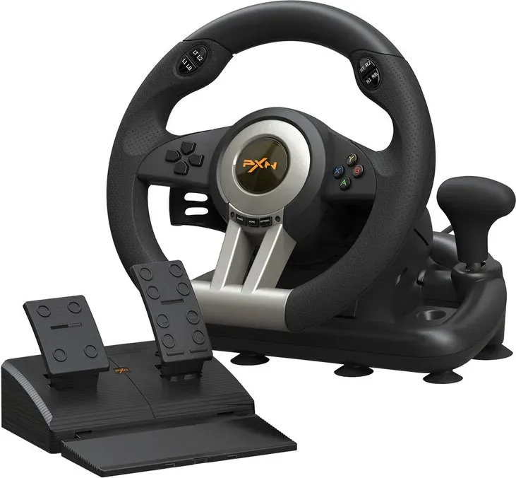PXN gaminglenkrad – 180°-linearlenkung, dual-vibrationsmotoren, multiplattformkompatibilität, lineares pedalset, modell PXN-V3PRO