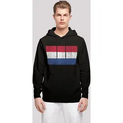 Kapuzenpullover F4NT4STIC "Netherlands NIederlande Holland Flagge distressed", Herren, Gr. XXL, schwarz, Obermaterial: 50% Baumwolle, 50% Polyester, casual, relaxed fit, Langarm, Pullover, Print
