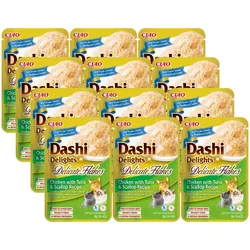 INABA Dashi Delights Zarte Flocken Huhn mit Thunfisch und Jakobsmuschel Rezept 12x40g