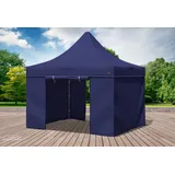 Faltpavillon Faltzelt Pavillon 3x3m Blau Gartenzelt Klappzelt Wasserdicht