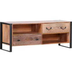 Lowboard GUTMANN FACTORY "Clint", beige (natur), B:125cm H:50cm T:42cm, Massivholz, Sideboards, Kommode, Breite 125 cm