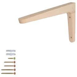 MS Beschläge 250mm x 150mm Konsole Holzwinkel Buchenholz Regalträger Holzkonsole