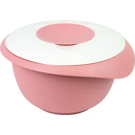 Westmark Rührschüssel mit zweigeteiltem Deckel 3,5 l, rosa/weiß, 3155227P
