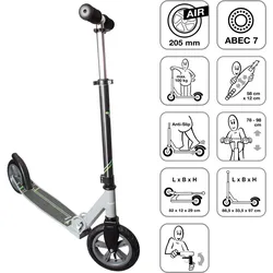 muuwmi Aluminium Scooter Air 205 mm anthrazit EINHEITSGRÖSSE