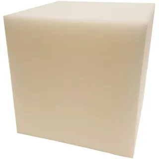 saarschaum Schaumstoff Würfel Sitzcube Bandscheibenwürfel Gleichgewichtskissen Bauklotz Hocker Kubus Akustikschaum 40x40x40cm weiß + weitere ABM. u. Raumgewichte (ohne Bezug)