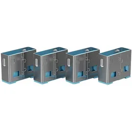 Lindy USB Port Schloss USB-Lock 10er Set Blau ohne Schlüssel