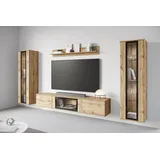 INOSIGN »Caro, stehend und hängend montierbar« Komplett-Set, Vitrine Türanschlag links/rechts wechselbar, 4 Stk. tlg., braun